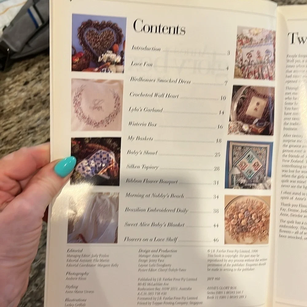 5 Issues of “Anne’s Glory Box” Australian Craft Needlework Vol 6,7,8.10.11 1996